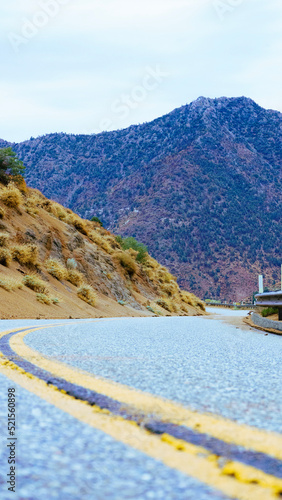CLoudy mountainside road 
