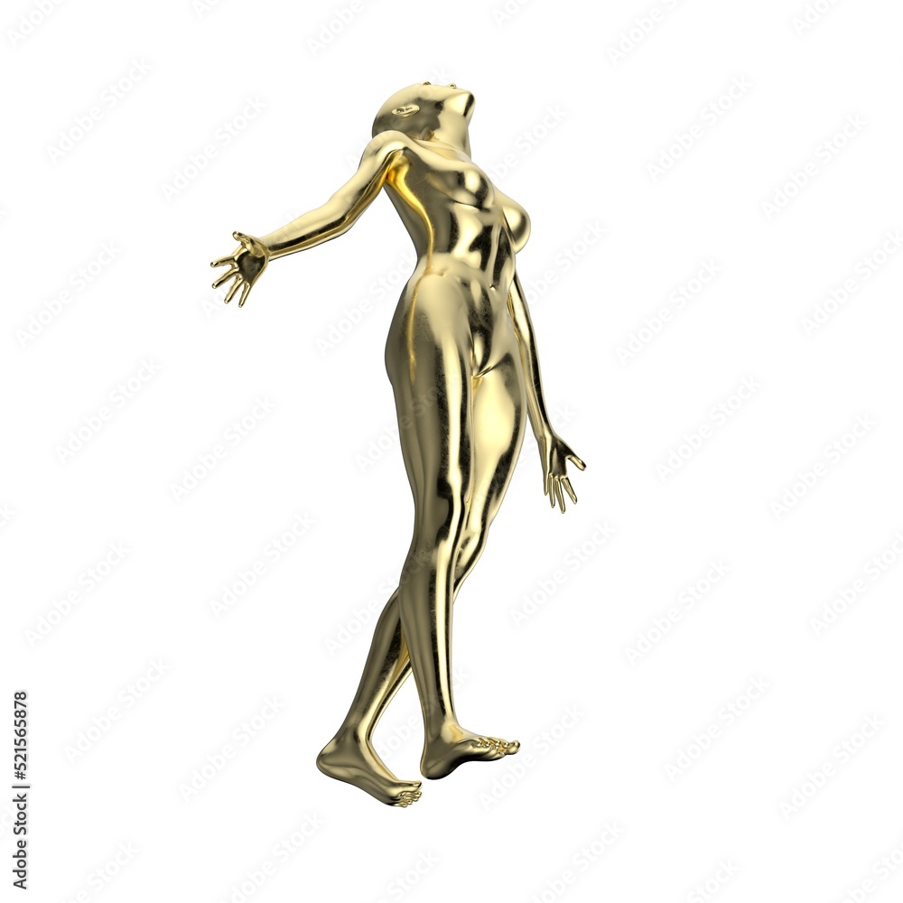 iridescent Metallic glossy naked woman mannequin in a freedom pose looking up with outreached arms - 3d illustration of a surreal futuristic technological artificial colorful and psychedelic woman iridescent Metallic glossy naked woman mannequin in a freedom pose looking up with outreached arms - 3d illustration of a surreal futuristic technological artificial colorful and psychedelic woman
