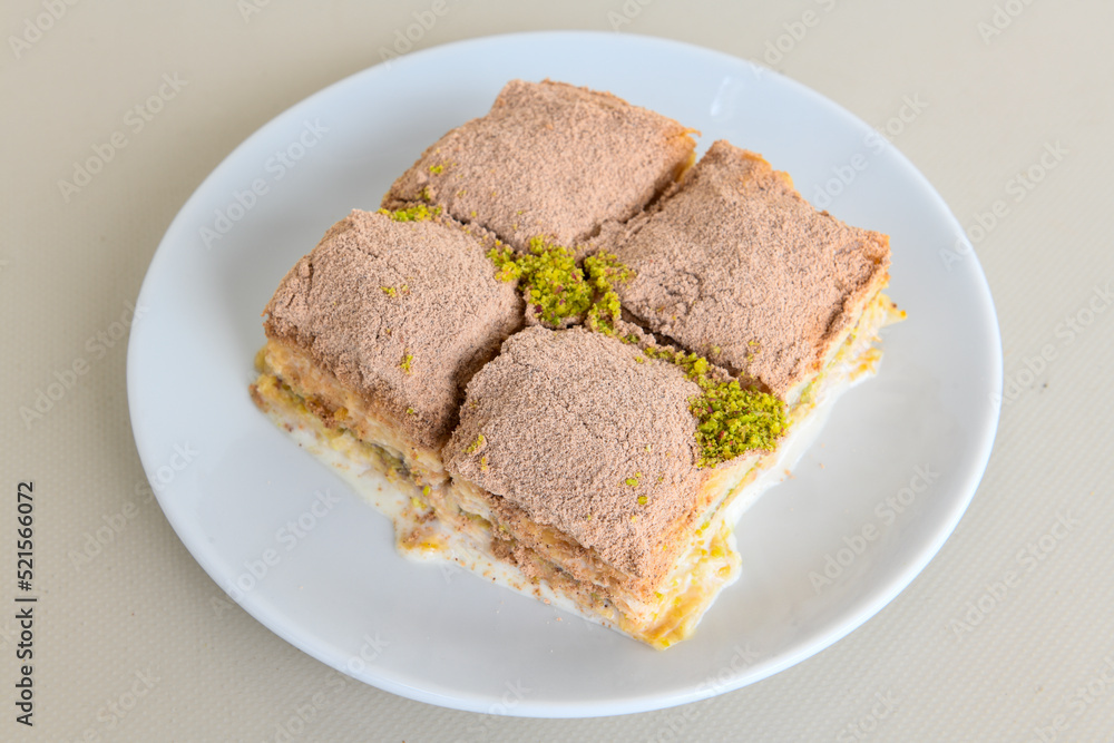 Pistachio baklava. Traditional Middle Eastern Flavors. Traditional Turkish baklava. Local name fistikli baklava Pistachio baklava. Traditional Middle Eastern Flavors. Traditional Turkish baklava. Local name fistikli baklava