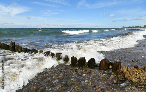 Buhne an der Ostseeküste photo