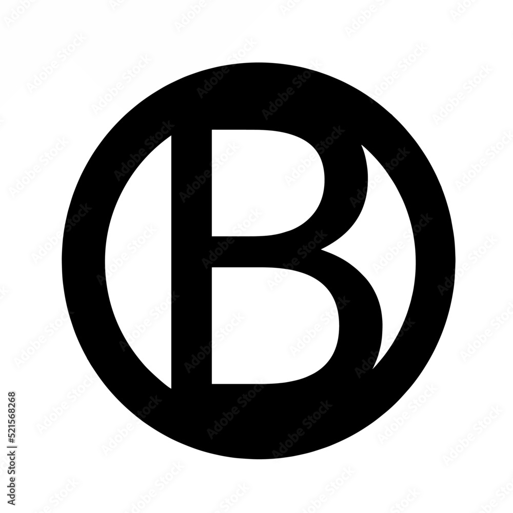 Alphabet B in vector illustration Alphabet B in vector illustration