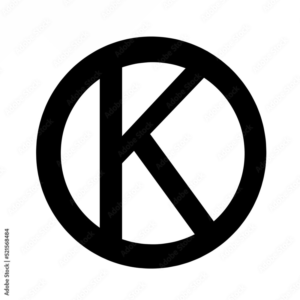 Alphabet K in vector illustration Alphabet K in vector illustration