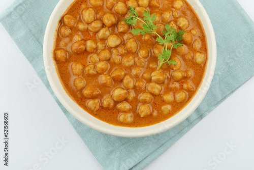 CHICKPEAS MASALA - Chole masala curry ,traditional north Indian lunch, dinner photo