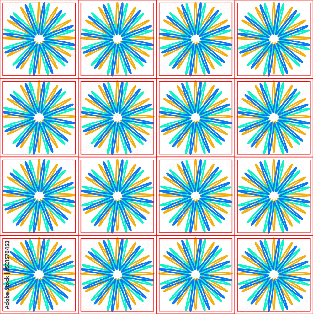 Vector line flowers square for footage background wallpaper and seamless artwork illustration texture of vector graphic design isolated flat trendy design for fabric cotton beautiful pattern colorful