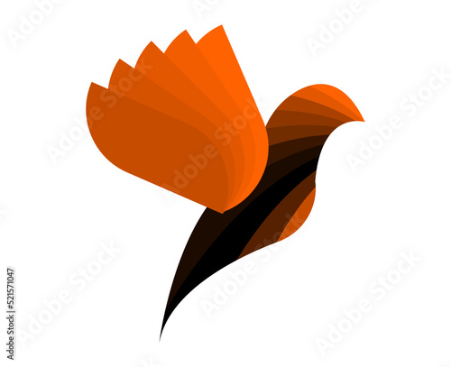 Unique and iconic Abstract Bird logo design vector design