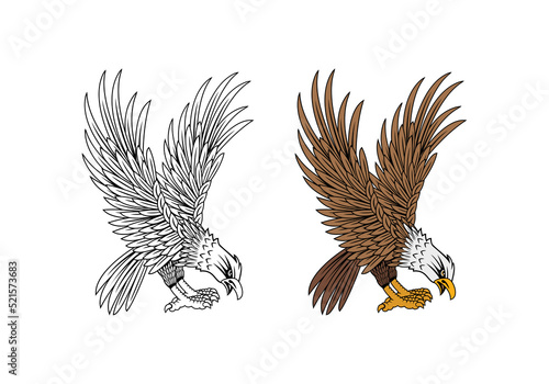 United State Marine Corps Eagle ega design illustration vector eps format , suitable for your design needs, logo, illustration, animation, etc.