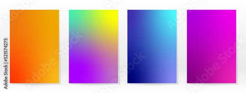 Minimal Poster. Pastel Soft. Rainbow Gradient Set.