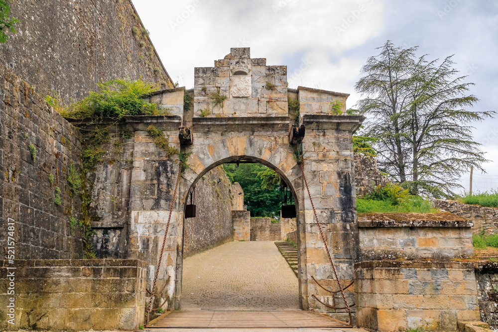 Portal de Francia, gateway of France in Pamplona, Spain city walls built in 1553