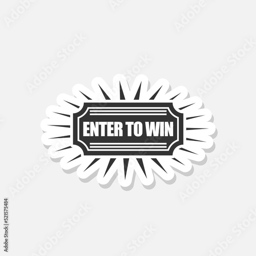 Enter to win ticket sticker icon