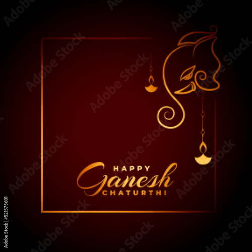hindu festival ganesh chaturthi greeting card banner