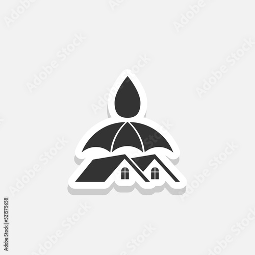 Waterproof house logo sticker icon