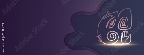 modern style ganesh chaturthi banner with text space