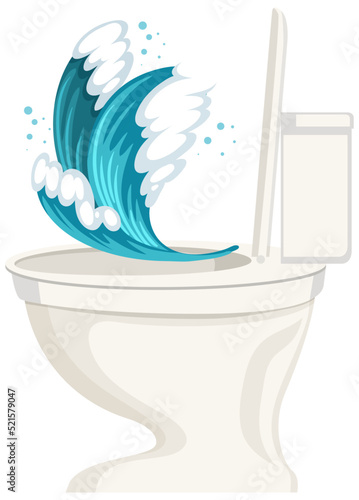 Isolated toilet bowl on white background