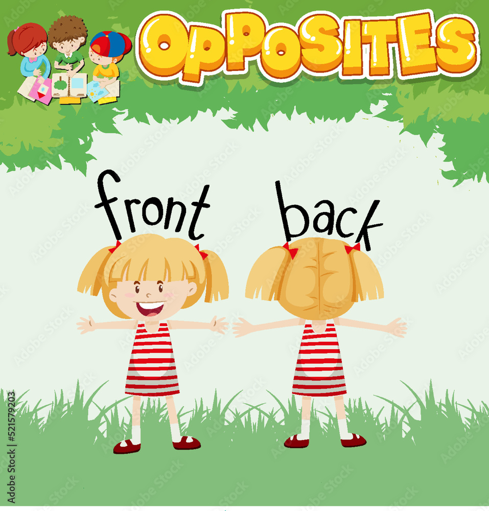 Opposite words for front and back Opposite words for front and back