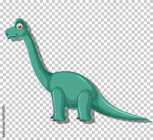 Cute diplodocus dinosaur isolated