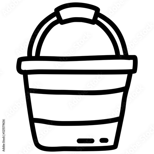 handdrawn bucket icon