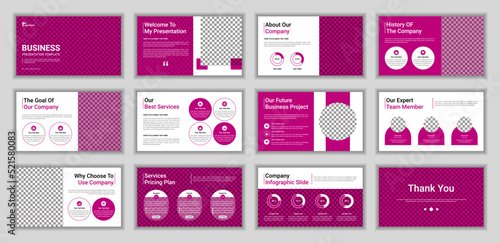 business presentation infographic template set. use for keynote presentation background, powerpoint template, website slider, brochure cover, landing page, annual report brochure, company profile.