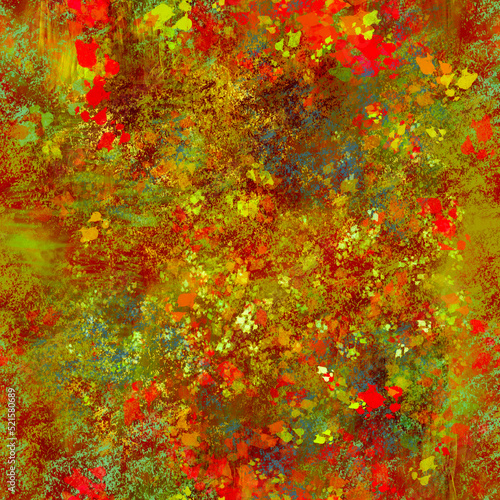 Abstract warm autumn color blurry painted seamless background