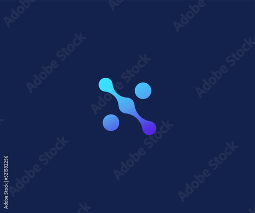 Business corporate X letter logo design vector. Colorful X letter logo vector template.  X Letter logo for technology.