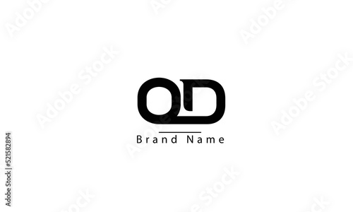 OD DO O D abstract vector logo monogram template