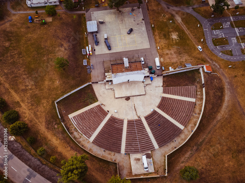 Amphitheater bei Turold in Nikolsburg von oben
