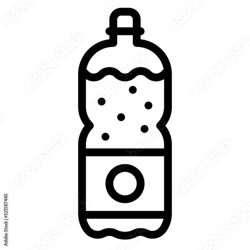 Carbonated drink soft soda beverage - outline icon