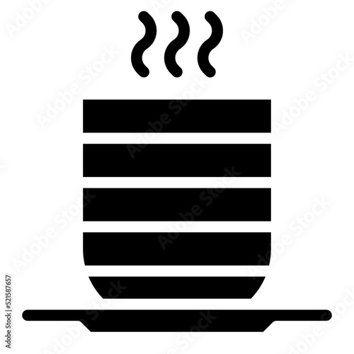 Green tea japanese hot herbal - solid icon