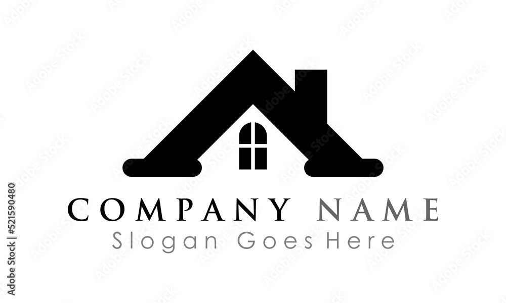 simple roof home building logo simple roof home building logo