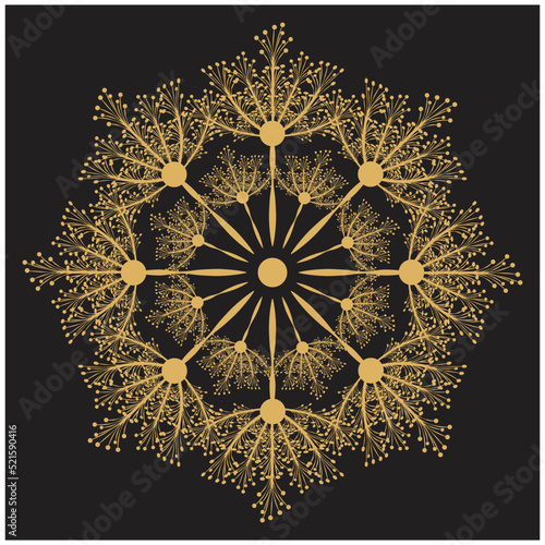Dandelion flower logo vector template design