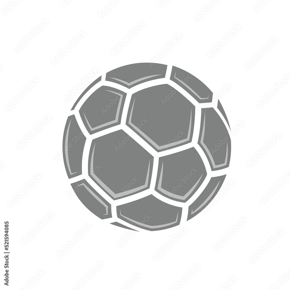 Soccer ball pieces silhouette
