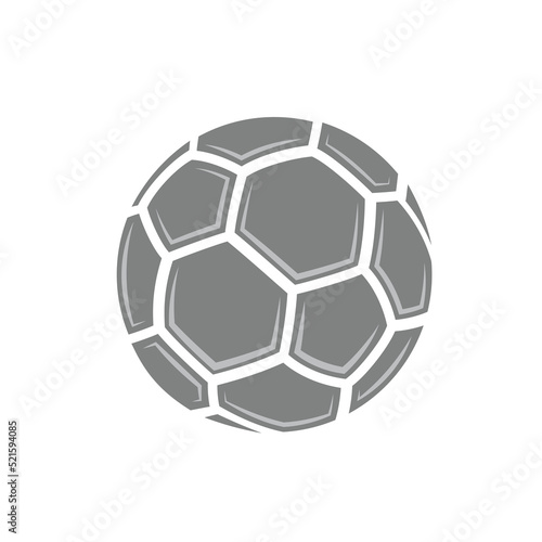 Soccer ball pieces silhouette