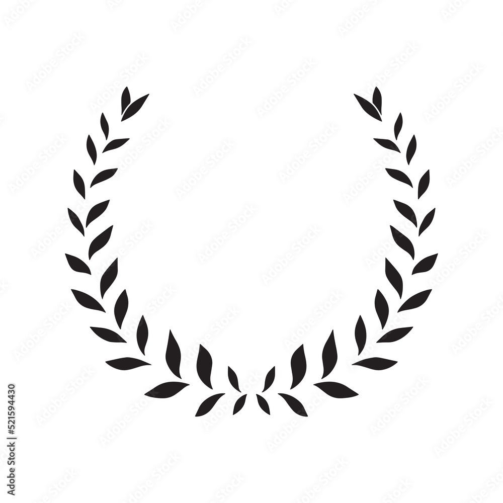 Hand drawn vector laurel wreath. Botanical round frame for invitations, posters, greeting cards, web, menu. Floral frame with laurel branches. Hand drawn vector laurel wreath. Botanical round frame for invitations, posters, greeting cards, web, menu. Floral frame with laurel branches.