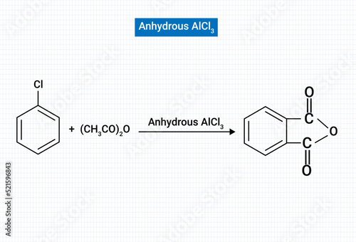 Anhydrous AlCl3 is used as a catalyst because it acts as a Lewis acid which can accept electron by forming intermediates