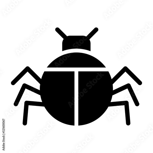 bug vector glyph icon isolated on white background. bug stock vector icon for web, mobile app and ui design