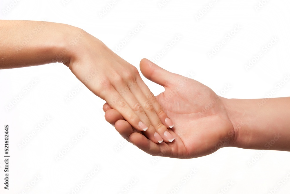 Hand gesture isolated on white. Hand gesture isolated on white.