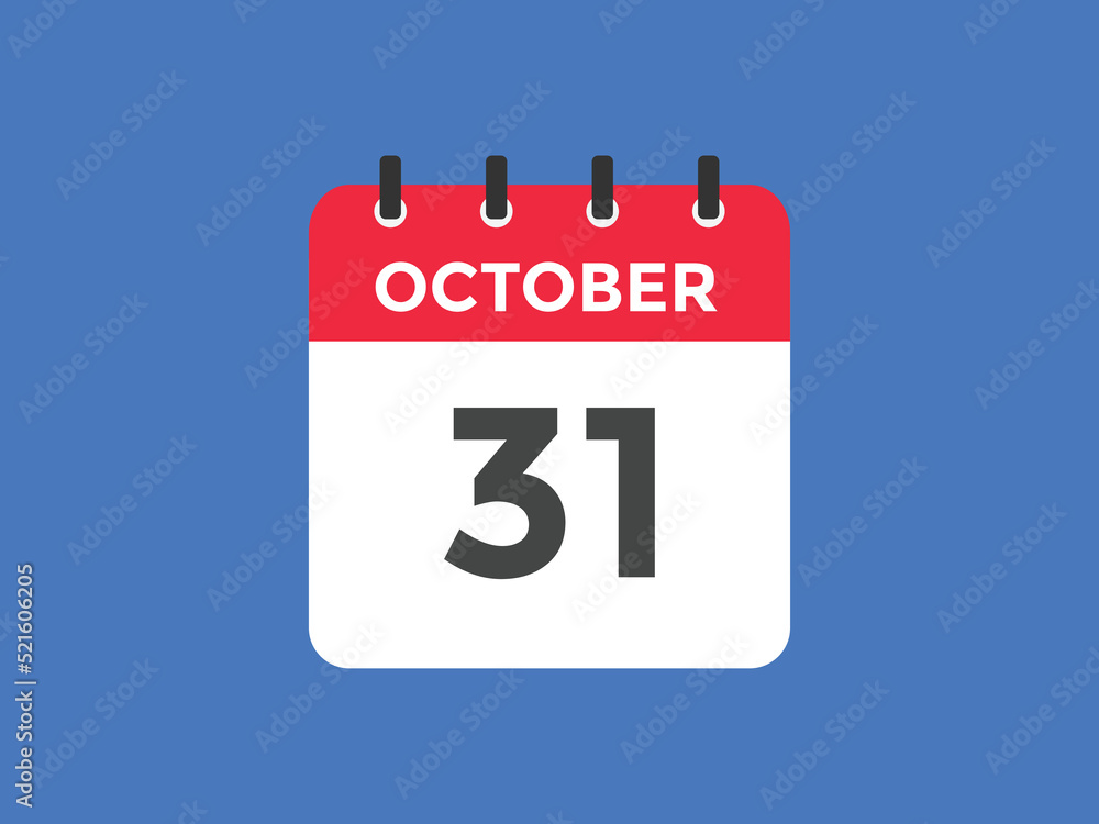 october 31 calendar reminder. 31th october daily calendar icon template. Calendar 31th october icon Design template. Vector illustration
october 31 calendar reminder. 31th october daily calendar icon template. Calendar 31th october icon Design template. Vector illustration