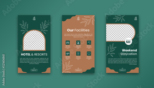 Hotel And Resort social media stories post