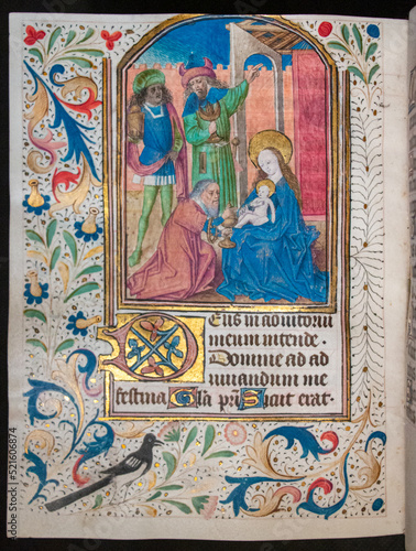 Book of Hours, Use of Therouanne, in Latin and French c.1470s. Painted and written on vellum with twelve full page illuminations.  From Hainult in the south of France and made for a lady of wealth. 