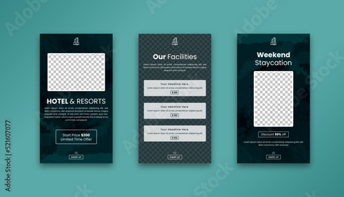 Hotel And Resort social media stories post