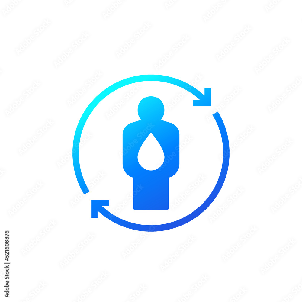 rehydrate your body icon, recovering from dehydration vector rehydrate your body icon, recovering from dehydration vector