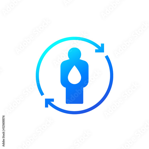 Fototapeta rehydrate your body icon, recovering from dehydration vector