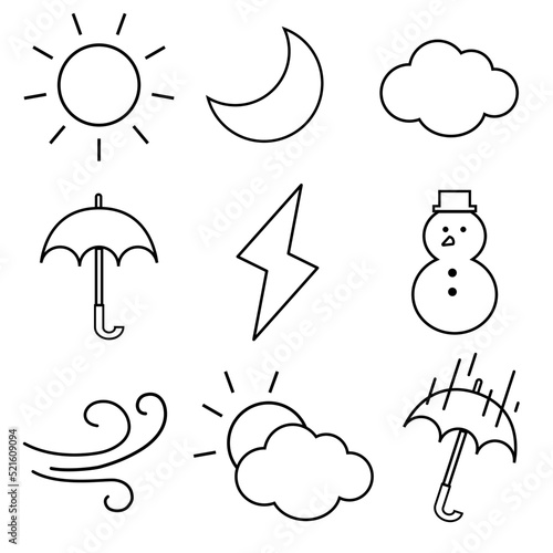 これは天気のアイコンのイラストです。