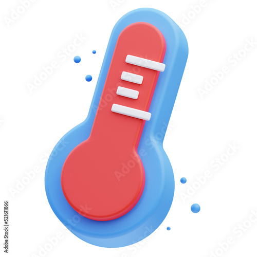 Medical set, thermometer Icon, 3d illustration