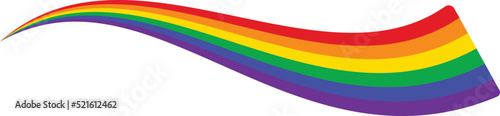 LGBT community rainbow colors decorative vector wave