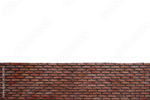 Red brick bricks. white background blur or blurry