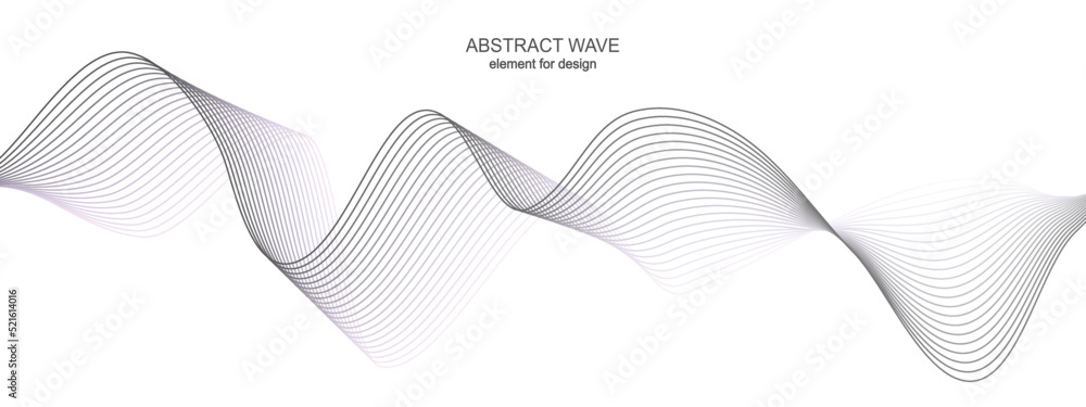 Abstract wavy gray stream element for design on a white background isolated. Wavy stylized lines created using blend tool. Abstract wavy gray stream element for design on a white background isolated. Wavy stylized lines created using blend tool.