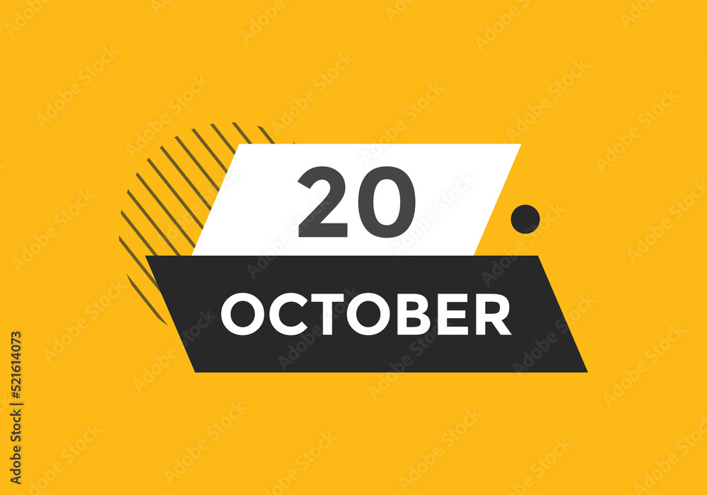 october 20 calendar reminder. 20th october daily calendar icon template. Calendar 20th october icon Design template. Vector illustration
october 20 calendar reminder. 20th october daily calendar icon template. Calendar 20th october icon Design template. Vector illustration