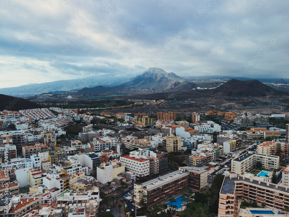 Los Cristianos from a drone view