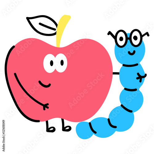 Cute hand drawn sticker of good mates 