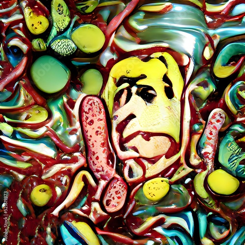 Scientific image of bacteria Citrobacter, Gram-negative bacteria, illustration. Found in human intestine, can cause urinary infections, infant meningitis and sepsis photo